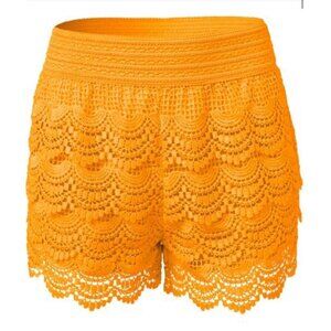 Venus Lace Trim Cover-Up Shorts Size S